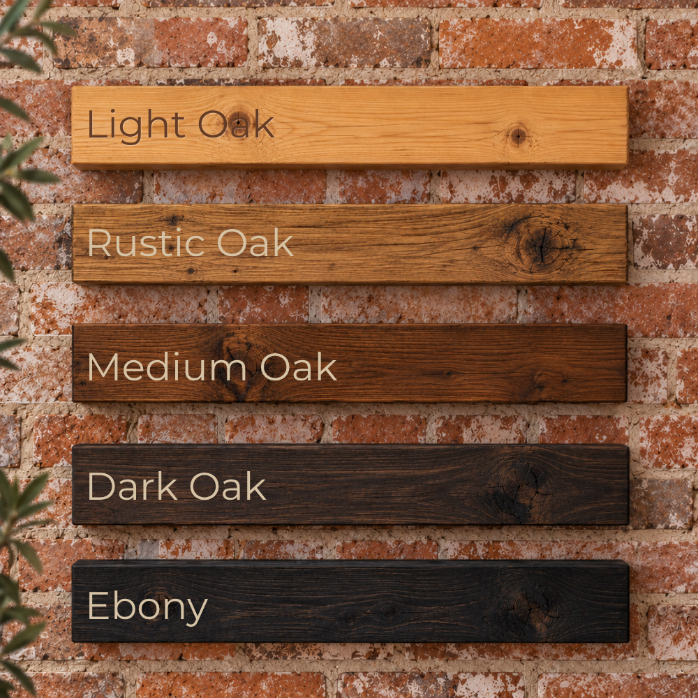 Premium Solid Oak Fireplace Mantel Shelf | Rustic Oak Beam | 10cm High x 10cm Deep