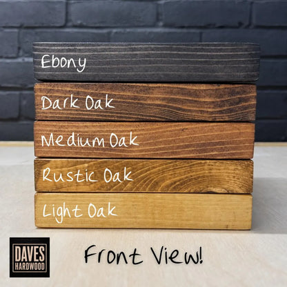 Handmade Solid Wood Rustic Wall Shelf with Brackets | Approx. 23cm Deep x 4cm Thick